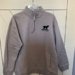 Unisex  Gray 1/4 zip sweatshirt